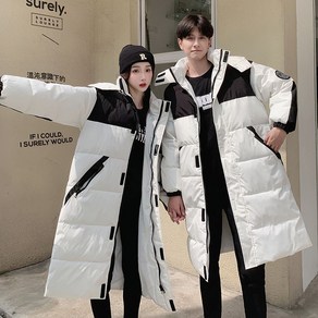 Cwadun 커플 클래식 긴 기장 두꺼운 보온 다운 재킷 AASDE 3325897 -77