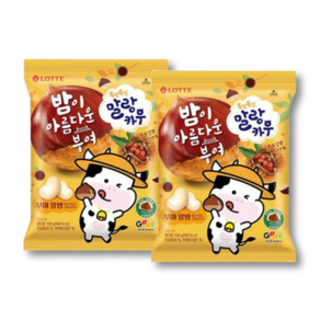 롯데웰푸드 말랑카우 부여 알밤, 2개, 158g