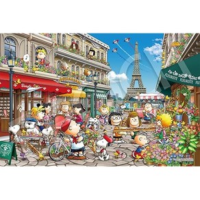 EPOCH 에폭시사 1000조각 직소퍼즐 PEANUTS 스누피 인 파리 (50×75cm) 12 - 610s풀림포함 주걱 포함 점수권 12-610s, 1개, 상품명참조, 1피스