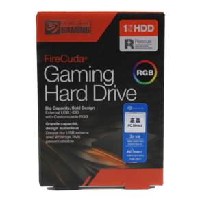 씨게이트 국내정식 수입 정품 외장 USB3.0 HDD FieCuda Gaming HDD 데이터복구 지원, 블랙, 1TB