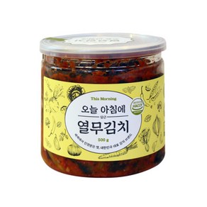 오늘아침에담근 캔김치 5종 각 500g 5종 세트 2.5kg, 오늘 아침에 담근 열무김치 500g(+500원), 1개