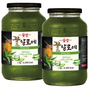 꽃샘 꿀알로에차, 1kg, 2개