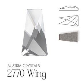 스와로브스키 2770 윙 네일아트 파츠 스톤 재료, 2770 Wing 윙 (6x3.5mm), 1개, 크리스탈