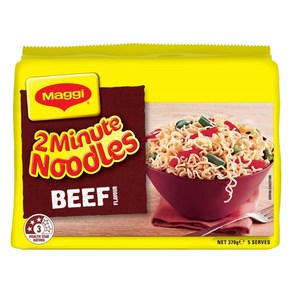 매기 2분 소고기맛 라면 5개입 Maggi Beef Flavou Instant Noodles, 1개, 1개