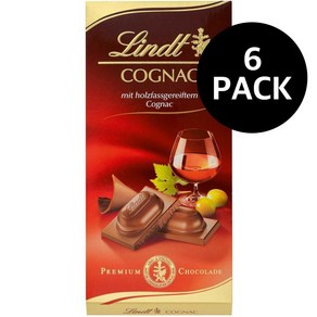 린트 코냑 미트 홀츠파스게라이프템 Lindt Cognac mit holzfassgeeiftem, 100g, 6개