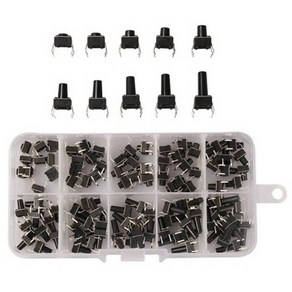 텍트 스위치 6 x 6mm 10종류 100pcs 세트 기판용