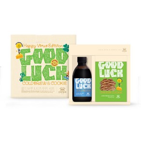 신라명과 콜드브루 커피&쿠키 선물세트 GOOD LUCK, 1개, 콜드브루 250ml+치즈쿠키 90g