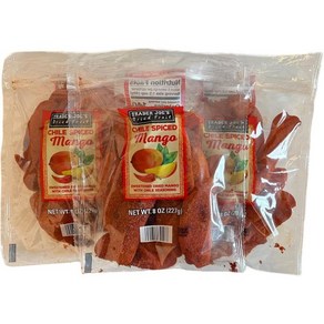 트레이더 조스 말린 과일 칠레 향신료 망고 8온스 봉지 3봉지, 227g, 3개