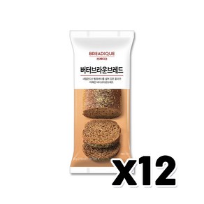 브레디크 버터브라운브레드 베이커리빵 63g x 12개