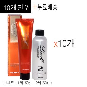 10개단위+무배구성~ 뚜라비 로웰 헤어 칼라 염색약 150g + 산화제150ml /서울화장품 염색약 새치염색 멋내기염색 선명한칼라 미용실염색약, 7.03밝은황갈색, 10개