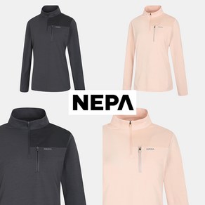 [네파] 23년 S/S 끝내주는 신축성의 엄청난 복원력! 여성 마운틴 포켓 집업 티셔츠 (2색상 택1) - 7J25402