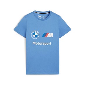 PUMA 아동용 Bmw M 모터스포츠 아동용 에센셜 로고 티셔츠 블랙 Fh23, Small, Blue Sky_Small