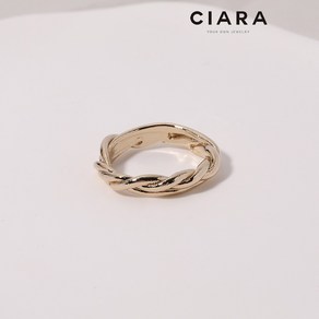 CIARA 14K Veona 투로프라인 반지(GoldPlated)