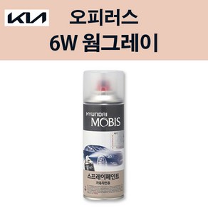 기아 순정품 오피러스 6W 웜그레이 스프레이 156 자동차 차량용 도색 카페인트, 6W 웜그레이 스프레이(모비스), 1개