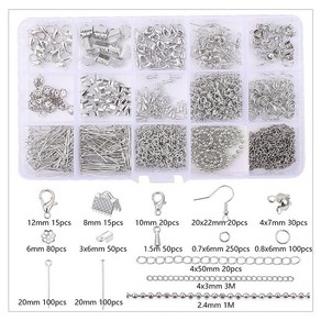 DIY 비즈 부자재 15종 세트 목걸이 팔찌 반지 귀걸이 마스크줄 키링 만들기 공구세트