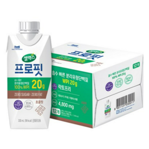 셀렉스 프로핏 웨이프로틴 드링크 초코렛, 330ml, 12개