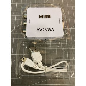 AV RCA CVBS To VGA 비디오 컨버터 어댑터 3.5mm 오디오 케이블 TV 박스 PC 모니터 1080P HDTV 미니, [01] AV TO VGA, AV TO VGA, 1개