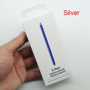 삼성 Galaxy Note 10 용 S-Pen Note 10 + plus 용량 성 스타일러스 터치 펜 액티브 S 펜 Bluetooth N970 N975, Silve, 1개