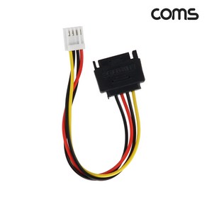 정품미디어 NC046 SATA 15pin to Mini 4Pin 전원 변환 케이블 20cm, 1개