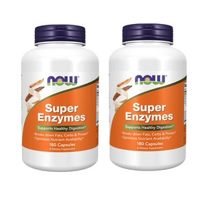 나우푸드 Now Foods 수퍼 엔자임 효소 Super Enzymes 180정 2개