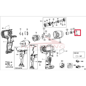 주문건 [부품번호 9번] 디월트 DCF815용 리테이너 N055051, 1개