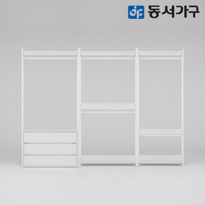 동서가구 팬타 포스코 스틸 시스템 드레스룸_2800 B세트 행거 DF644544, 화이트