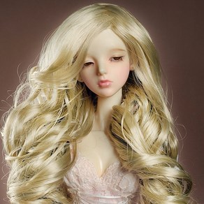 돌모아 구체관절인형 가발 SD 60cm 굵은컬 웨이브 롱헤어 블론드 (8-9) Long Long Curl Wig (L Blond)