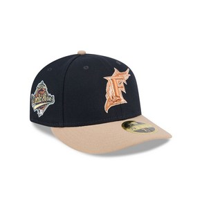 [해외] 1103788 뉴에라 모자 MLB [마이애미 말린스] Blue Ivoy Low Pofile 59FIFTY Hat