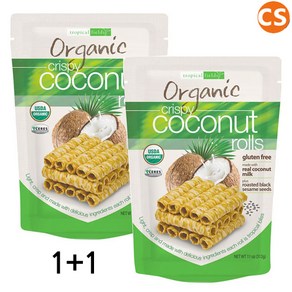 [미국직배송] 트로피칼 필드 유기농 크리스피 코코넛 롤 오가닉 과자 2개 USDA ORGANIC Oganic Cispy Coconut Rolls, 312g