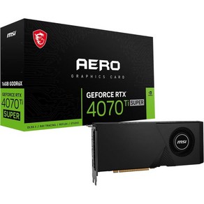 MSI 게이밍 RTX 4070 Ti 슈퍼 16G AERO 그래픽 카드 (엔비디아 NVIDIA 슈퍼 256비트 부스트 클럭: