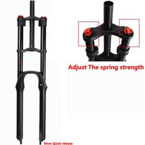 26/27.5/29 인치 MTB 크로스 사이클링 포크 서스펜션 마그네슘 합금 더블 숄더 에어 오일 잠금 스트레이트, 한개옵션2, 한개옵션1, 21 26 Oil 9 mm QR