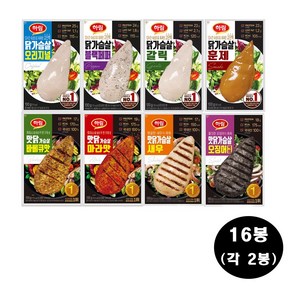 하림 냉장 닭가슴살 4종 각2봉 + 맛닭가슴살 4종 각2봉 (총 16봉) 100g, 1개