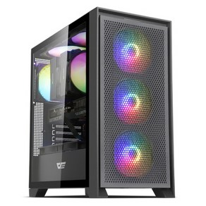 dakFlash DRX70 MESH RGB 강화유리 미들타워 케이스 블랙, 1개, 선택하세요