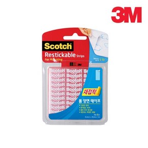 3M 재접착 폼 양면테이프 투명 25.4x76.2mm 6개입 접착테이프 3M테이프 양면테이프 스카치테이프 몰딩양면+그래Shop, 빠른배송