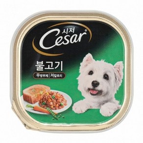 강아지 시저 불고기캔 100g 1P 애견 습식 사료 간식, 1개