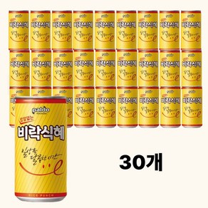 밥알없는 비락 식혜 미니 캔 175ml 30개 업소 손님 접대 용 식해 사무실 음료 수 세트