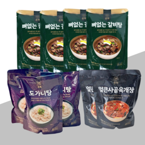 온작 이영자 뼈없는 갈비탕 도가니탕 육개장, 900g, 4개