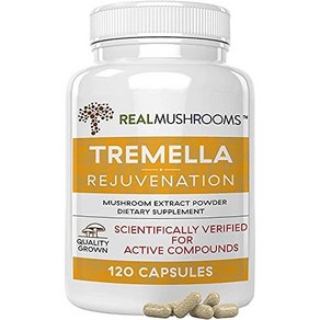 Real Mushooms Temella Mushoom Supplement (120ct 진짜 버섯 흰목이 버섯 보충제(120ct) 면역 두뇌 및 피부를 위한 버섯 혼합물 -, 120 Count (Pack of 1), 1개, 99.79g