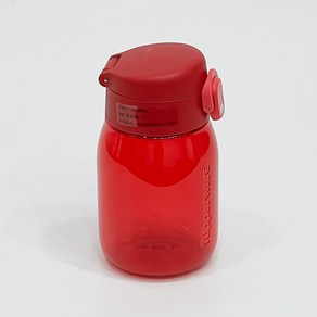 타파웨어 물통 물병 원터치 클리어 폴립캡 350ml 1P, 레드, 1개