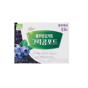 풀무원다논 그릭콩포트 블루베리 140G x 2입 1개 (신선식품)