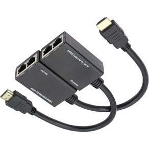 HDMI익스텐더 거리연장기 증폭기 무선 송수신기 HDMI Extende to RJ45 ove CAT 5e6 네트워크 LAN 이더넷 케이블 어댑터 신호 리피터 98ft 108