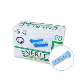 국산 동아메디칼 채혈침 란셋 ENERLET 28G (200개)사혈침, 200개