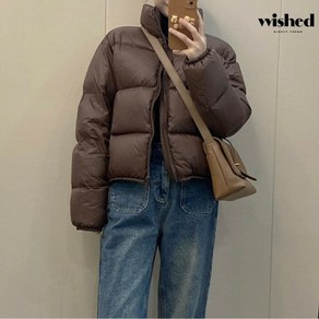 위시드 데일리 하이넥 캐쥬얼 집업 패딩 점퍼 WIADJP005