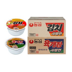 농심 육개장86g +김치사발면86g, 24개