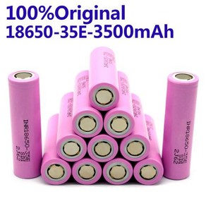 18650 충전식 리튬 이온 배터리 INR18650 35E 3500mAh 18650 배터리 3500mAh 25A 방전 3.7v 정품 100%, 40개