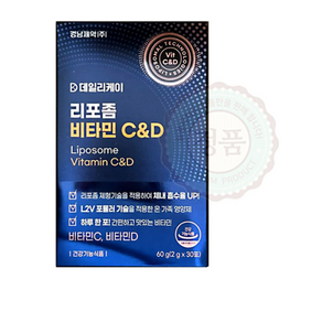 경남제약 데일리케이 리포좀 비타민 C & D 30p, 60g, 3개