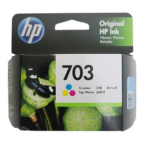 HP HP 703 CD887AA CD888AA 정품잉크 K209A K510A, 컬러(CD887AA), 1개