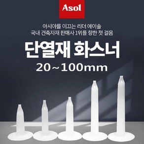 [Asol INT'L] 단열재 화스너 인슐레이션 앙카 앙카화스너 20~100mm/1BOX(1 000개), 30mmx1000개, 1개