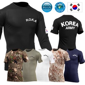 어택존 쿨드라이 로카티 ROKA 반팔 ACU 티셔츠 군인티 기능성 남성 면 나염 쿨론 쿨 남자티