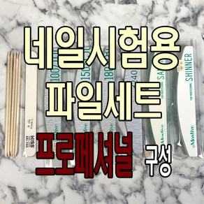 네일자격증 시험용파일세트 네일아트국가고시파일세트 프로형 모스티브 네일화일 손톱가는거 손톱사포, A프로형-시험장최소구성, 1개